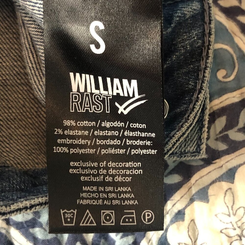 William Rast Sussex Denim Jacket Women's size S Light Blue Embroidered Western - Picture 7 of 9